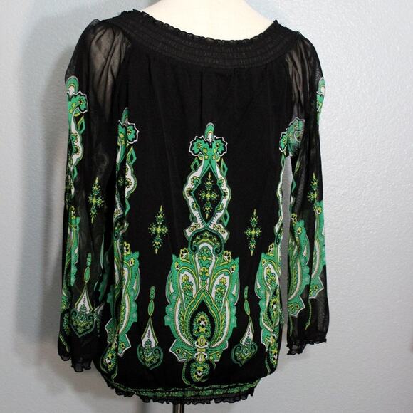 INC International Concepts Boho Top Size Medium - Picture 4 of 8